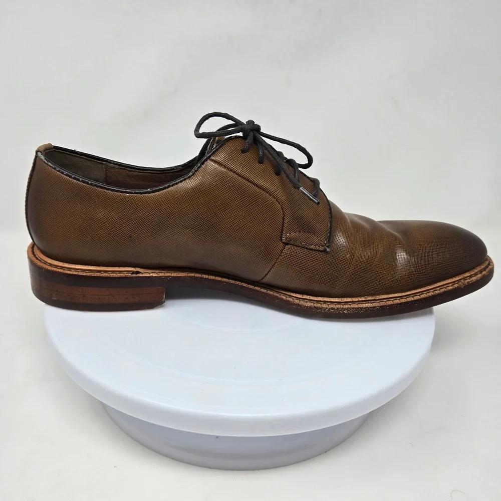 Gordon Rush Hester Mens Brown Textured Leather Derby Dress Shoes 300124 SZ 10.5